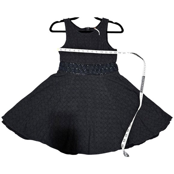 Free People Black  Sleeveless Eyelet Floral Skater Dress Size Small - Picture 12 of 13
